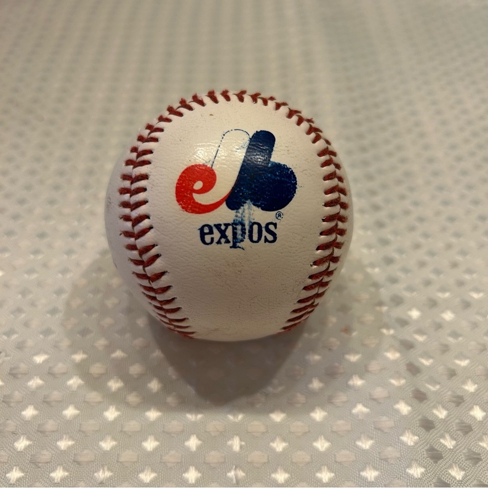 Vintage 80’s White, Blue and Red Baseball  Ball from Montreal Expos